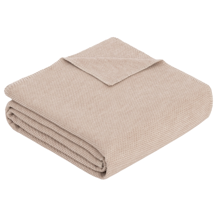 Ibena Uni-Struktur-Decke CHARLOTTE 140x200cm in Farbe beige