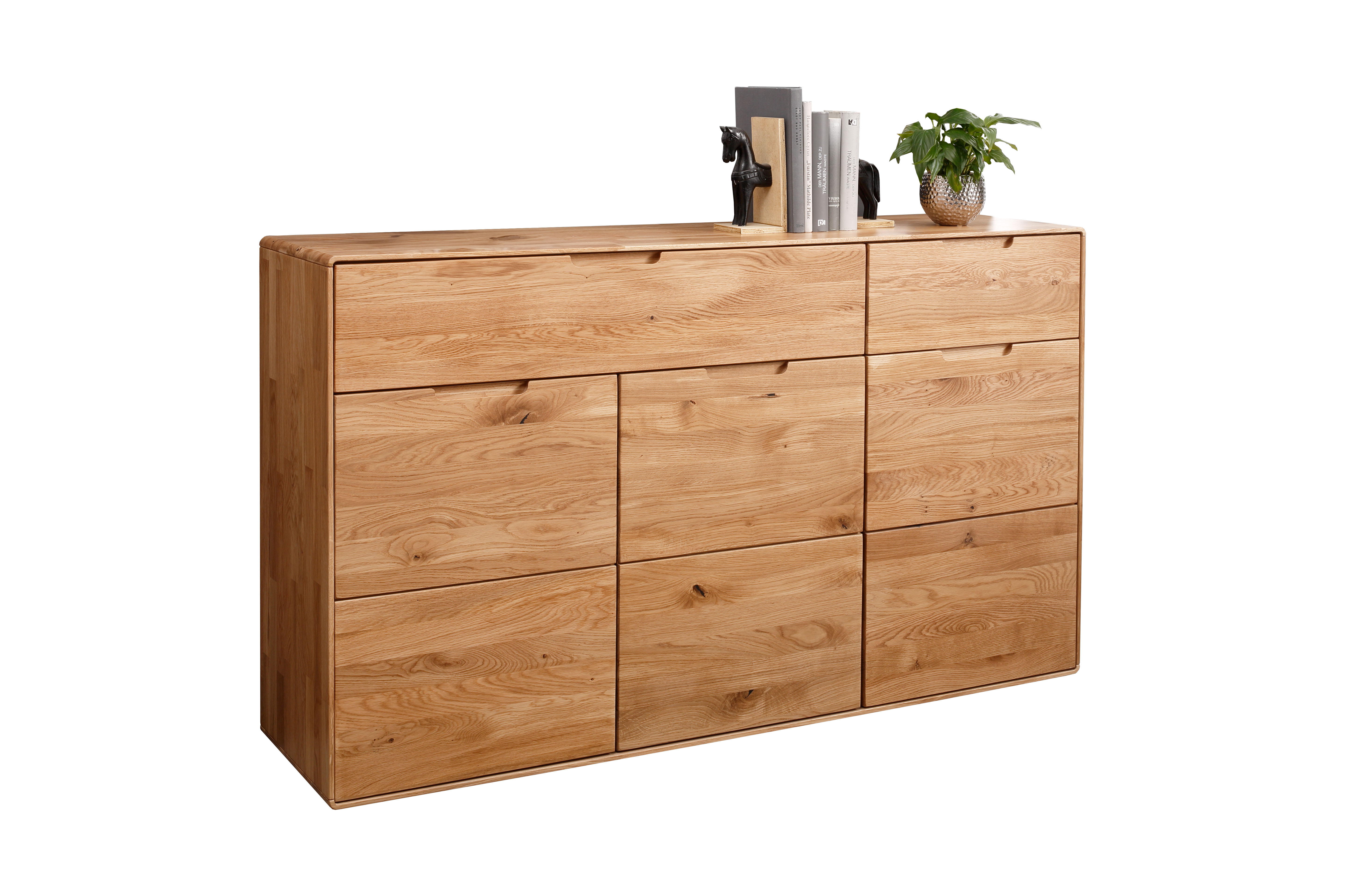// Kommode III // Wildeiche massiv geölt // ca. B149 H91 T40 cm // 3 Türen, 2 Schubkästen // mit Soft-Close Funktion, Wiege, Kommode, Massivholz, Eiche, Schubladen