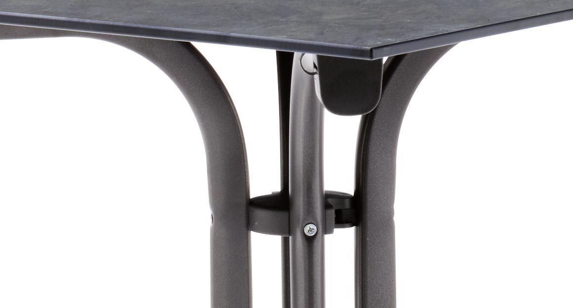 Boulevard-Klapptisch Ø ca. 100cm in eisengrau/Schiefer anthrazit