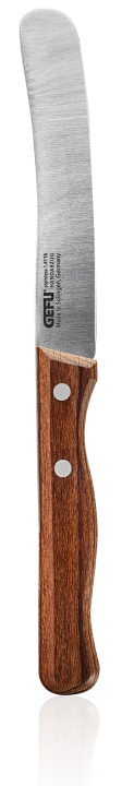 GEFU Buckelsmesser Stulle ca. B22 H2,4 T1,3 cm in silber / braun