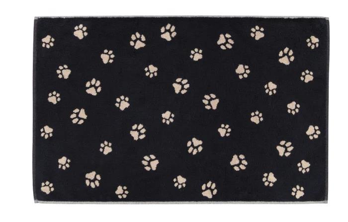 Cawö Badematte WE LOVE DOGS 50x80cm in Farbe schwarz/beige, Dekoration für Zuhause, Teppich, Kreditkarte, Text