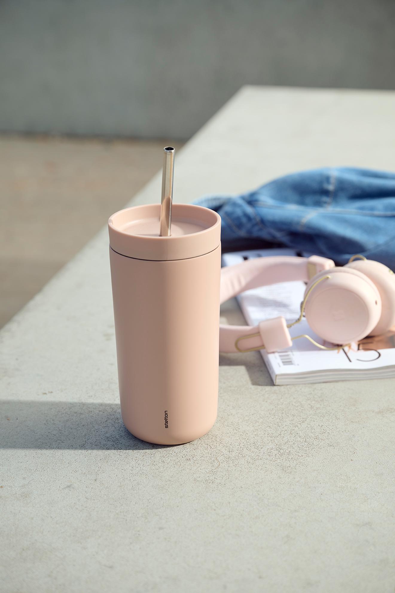 Stelton Thermobecher mit Strohhalm To Go Sip 0,4l in Farbe heather