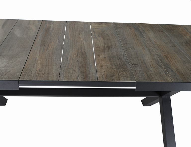 Ausziehtisch SINCRO ca. 100x200(260)cm in washed grey/matt anthrazit Ausziehtisch SINCRO ca. 100x200(260)cm in washed grey/matt anthrazit