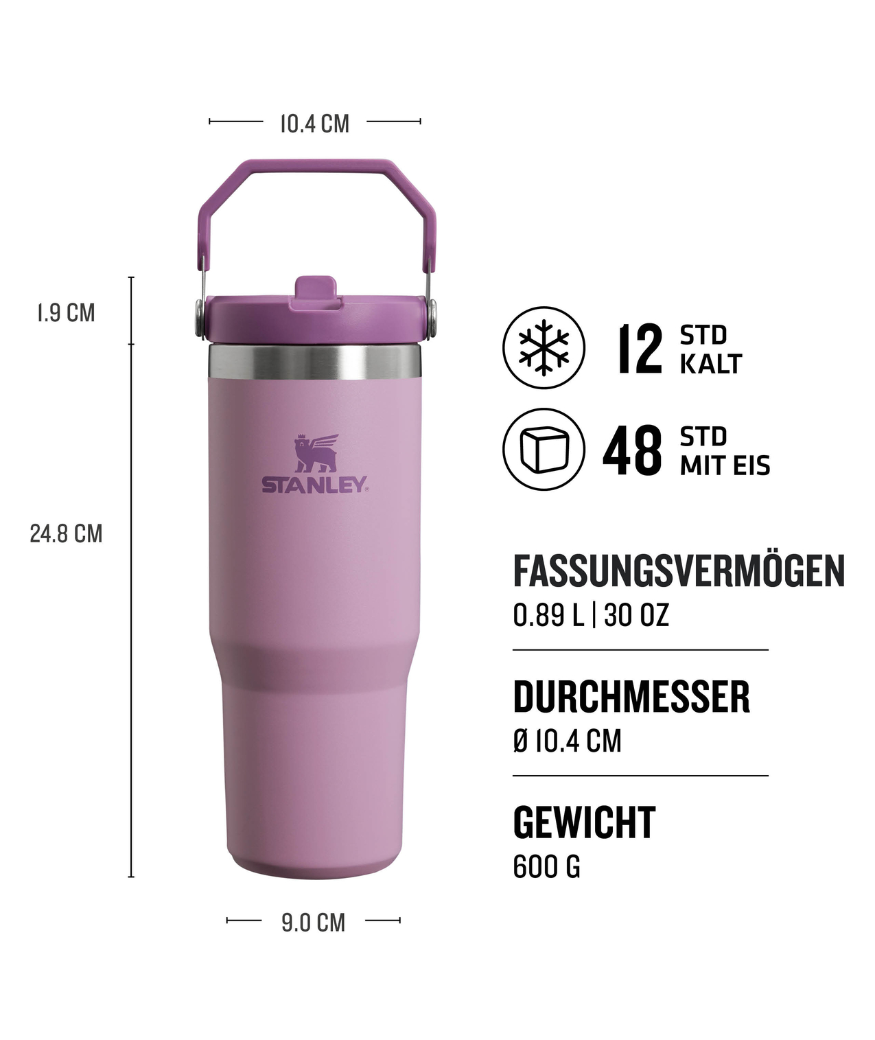 Stanley Iceflow™ Flip Straw Tumbler in Farbe Lilac