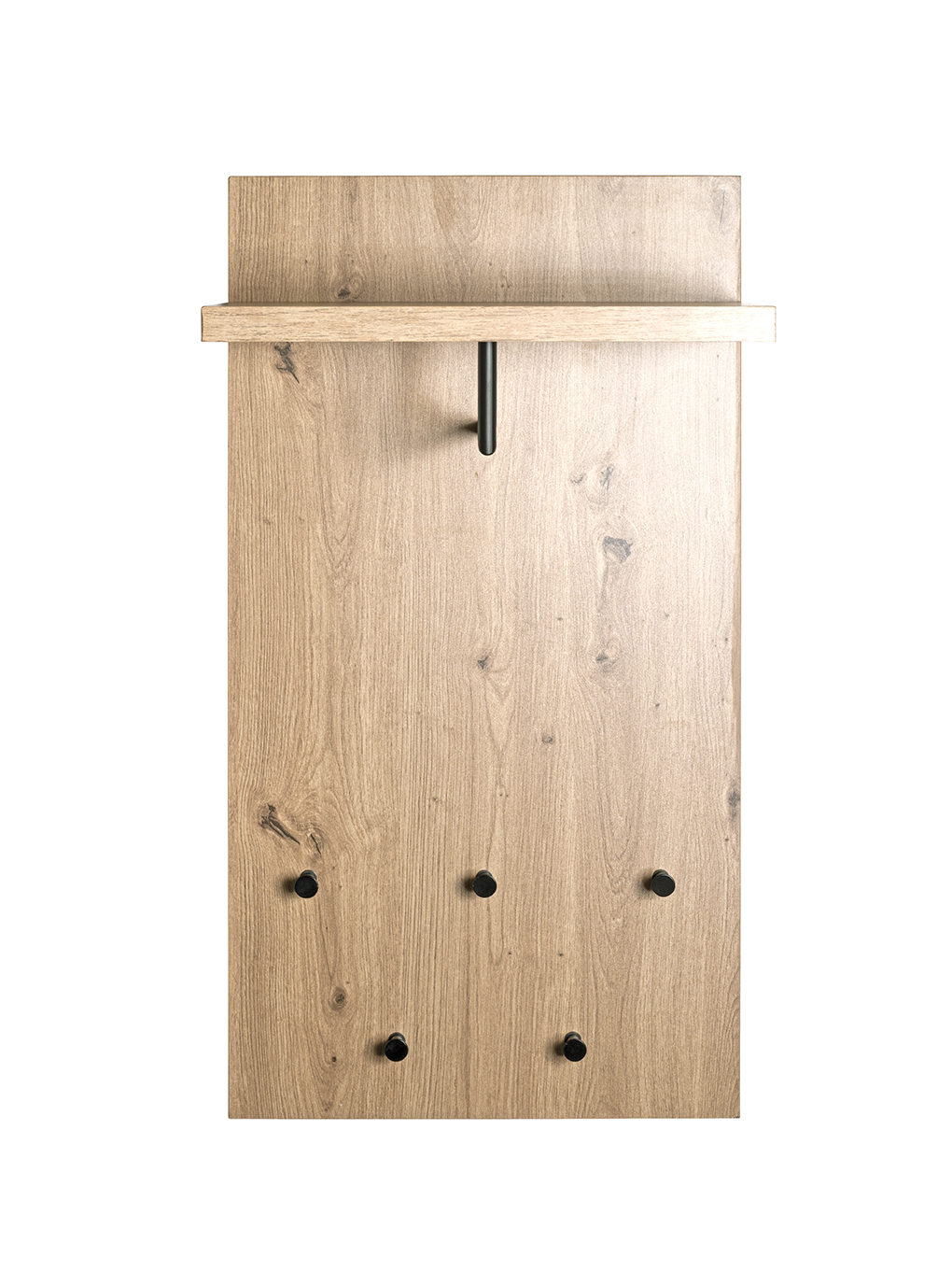 Haku Möbel Wandgarderobe ca. B48 H90 T31 cm in MDF Dekor Eiche hell mit, Küchenschrank, Mobiliar, Holz, Briefkasten, Kabinett