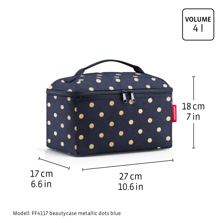 Reisenthel BEAUTYCASE SET #1 in Farbe metallic dots blue