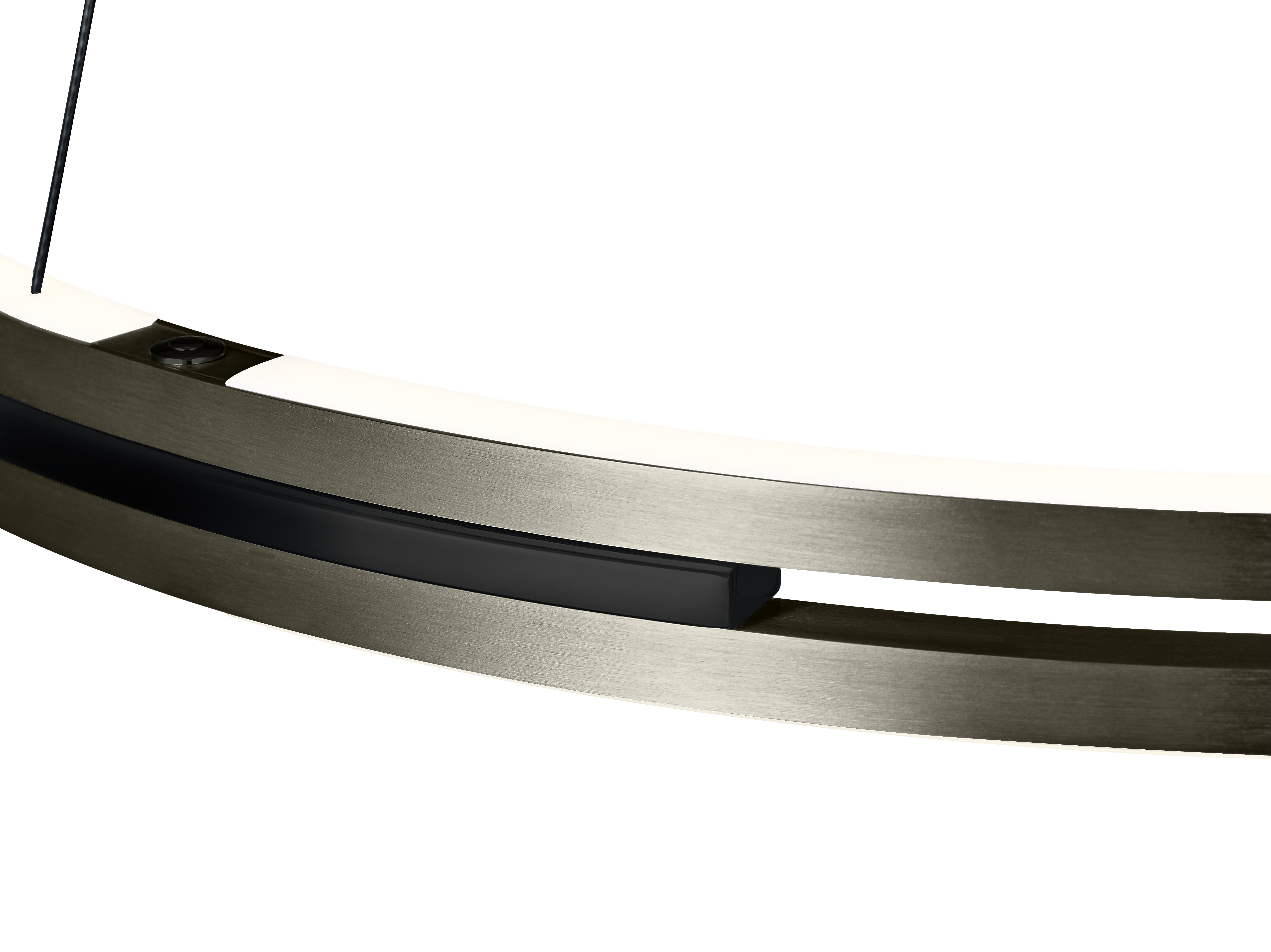 B-Leuchten LED-Pendelleuchte Durchmesser ca. 60cm, Höhe ca. 180cm in Bronze eloxiert, Moebel, Tabelle, Empfang, Schwert, Schreibtisch an der Rezeption