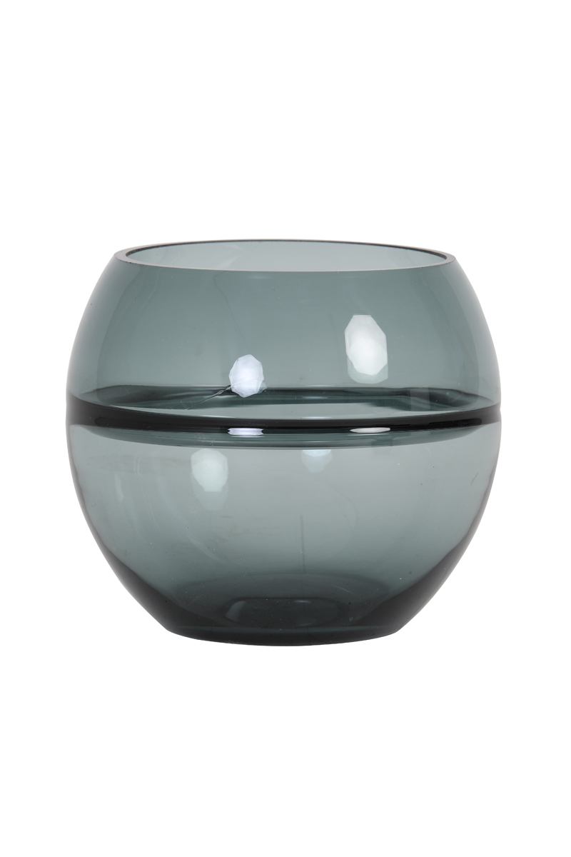 Light & Living Teelicht SOLIS 15x13cm in glas dunkel grau
