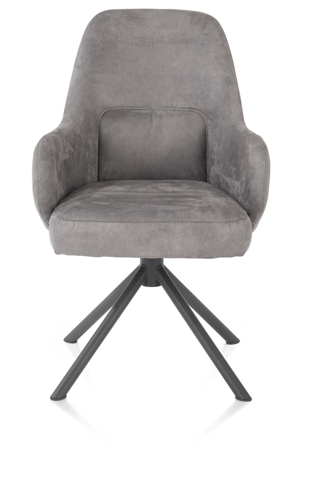 Henders & Hazel Armlehnstuhl MELLE ca. B58 H93 T67 cm in Stoff Calabria charcoal