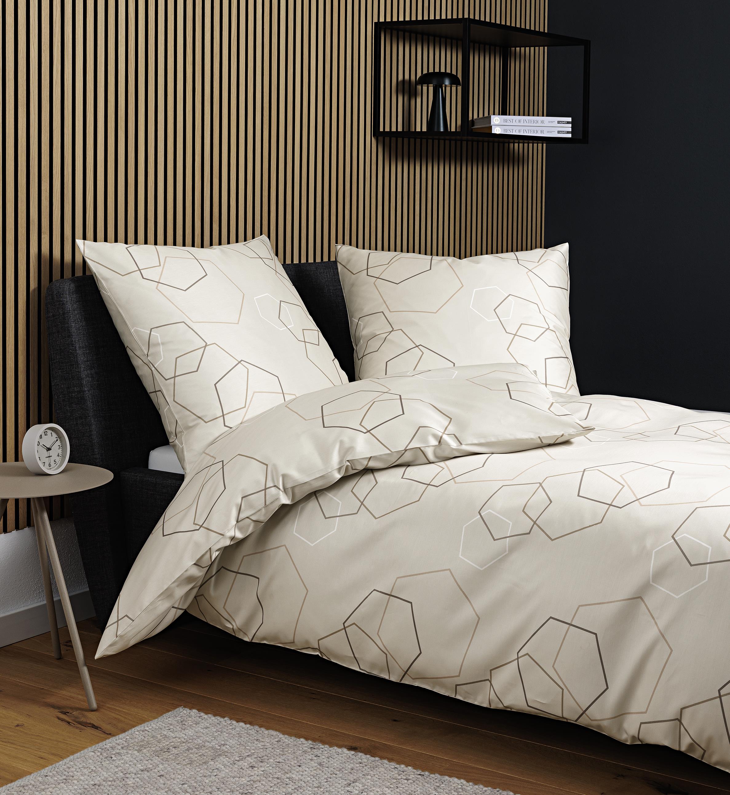 Janine Design Bettwäsche-Set 155x220cm J.D. in Farbe Naturell, Kissen, Innenarchitektur, Mobiliar, Bett, Kopfkissen