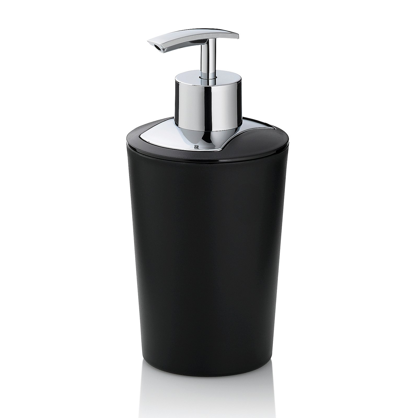 Kela Seifenspender Marta Kunststoff Schwarz, Seifenspender, Schwarz, Chrom, Pumpe, Flasche