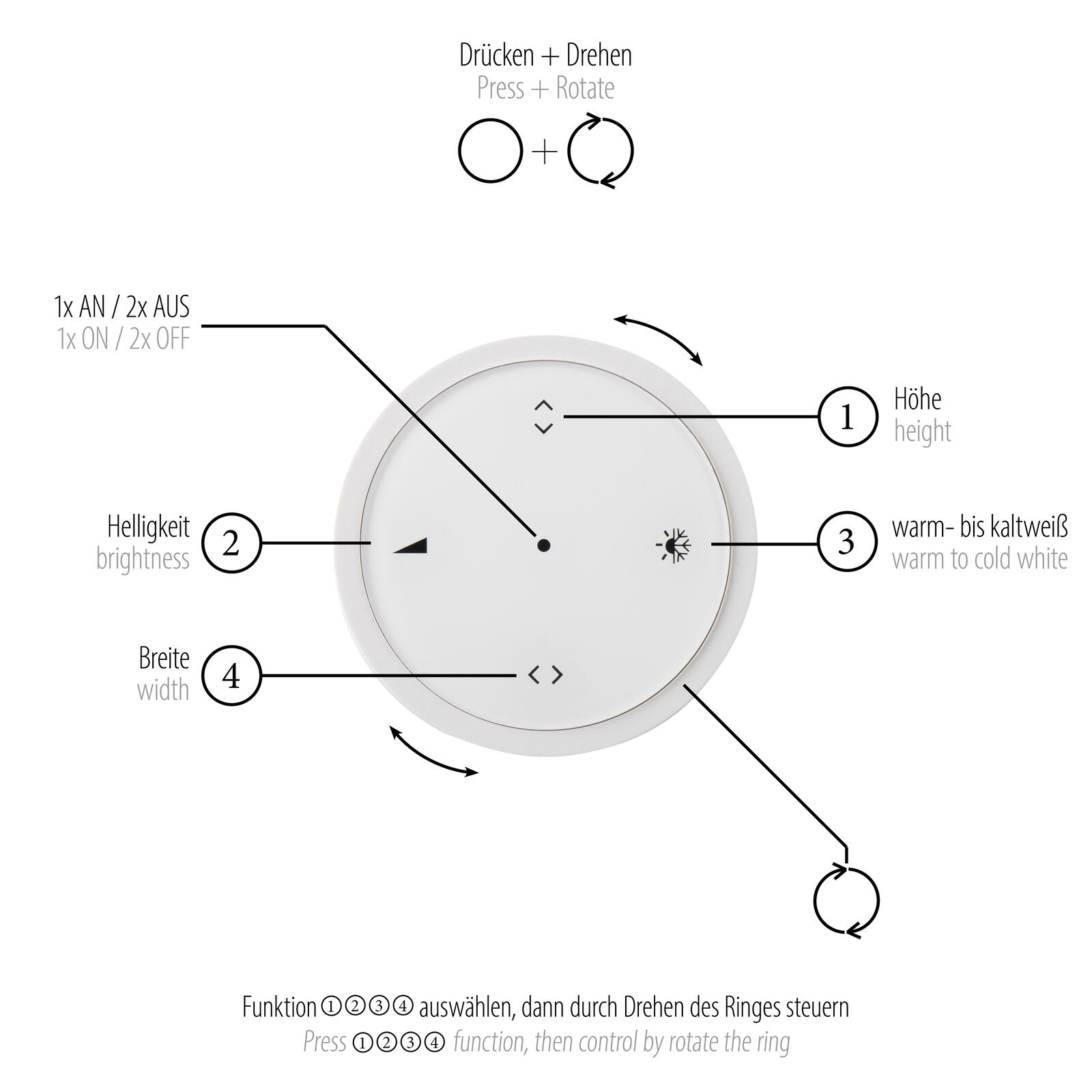 Paul Neuhaus LED-Pendelleuchte PURE MOTO-RISE 3-flammig in Farbe grau