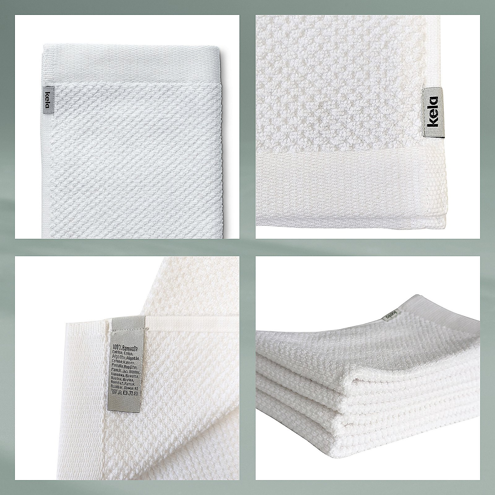 Kela Gästetuch Lavinia LAVINIA in weiß, Handtuch