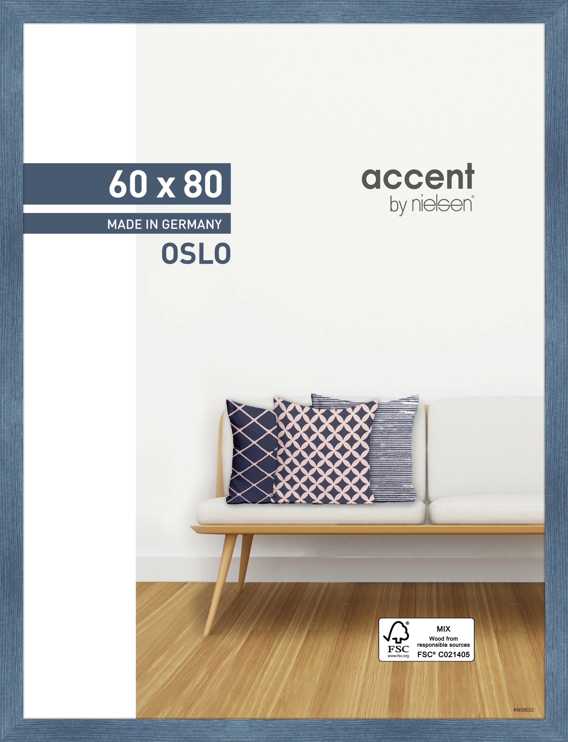 Accent by Nielsen Holz Bilderrahmen Oslo ca. 60x80cm in Farbe Blue