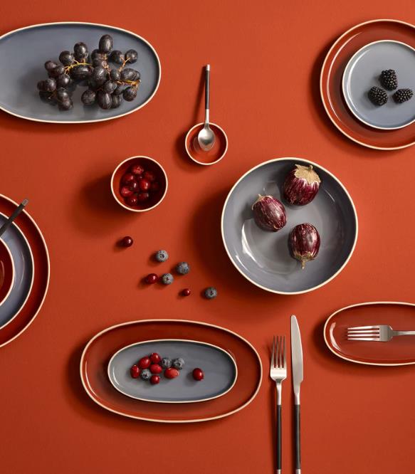 ASA Selection Platte SEMANA ca. B16 H2,2 T28,5 cm in lobster, Besteck, Präsentation des Essens, Brunch, Teller, Gabel