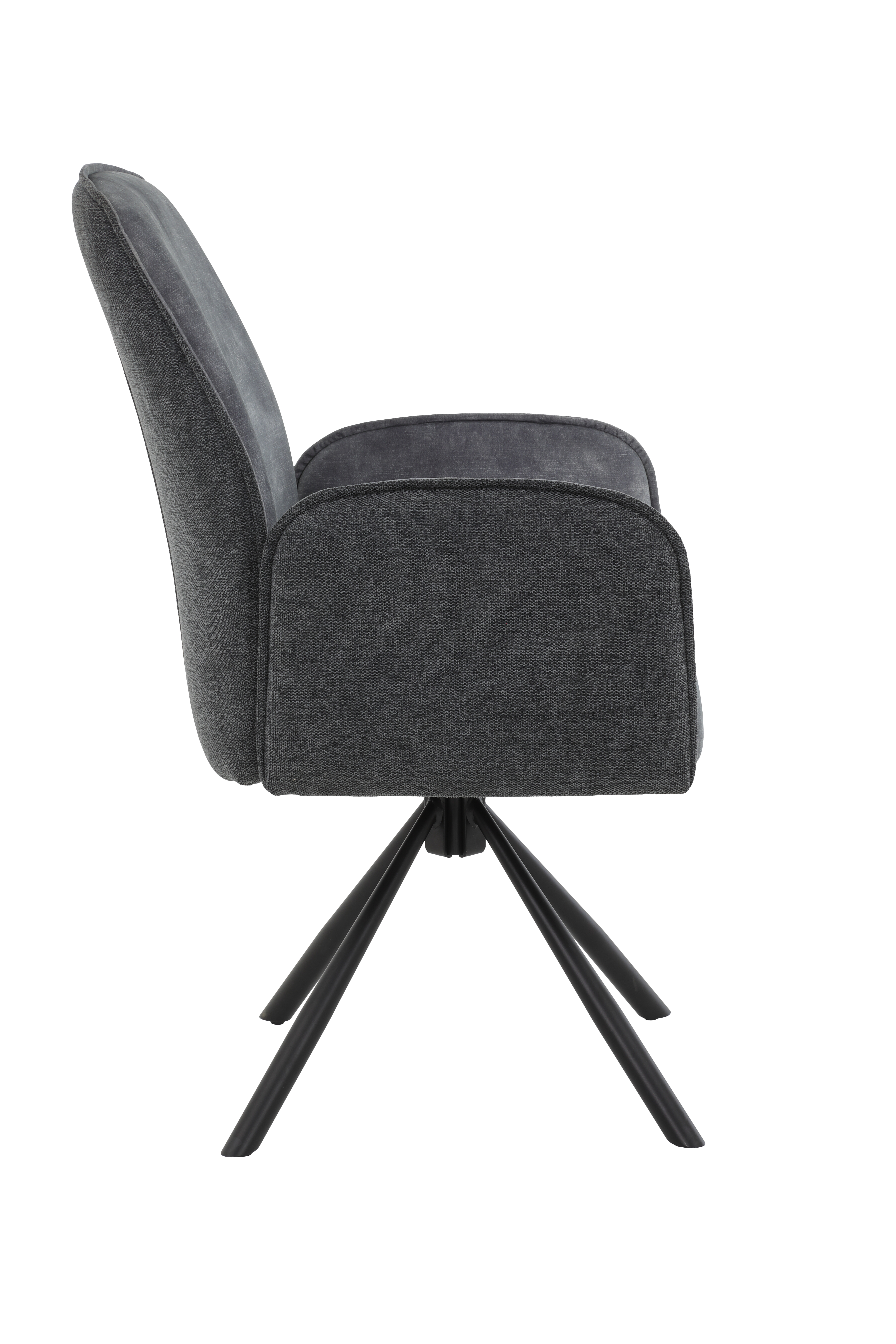 Hela Stuhl Porto I S in Stoff Velvet grau/anthrazit