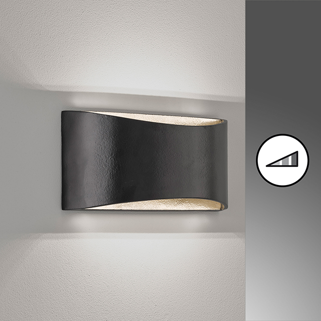 Fischer & Honsel LED-Wandleuchte ARLES in Metall schwarz antik/Deko schwarz antik