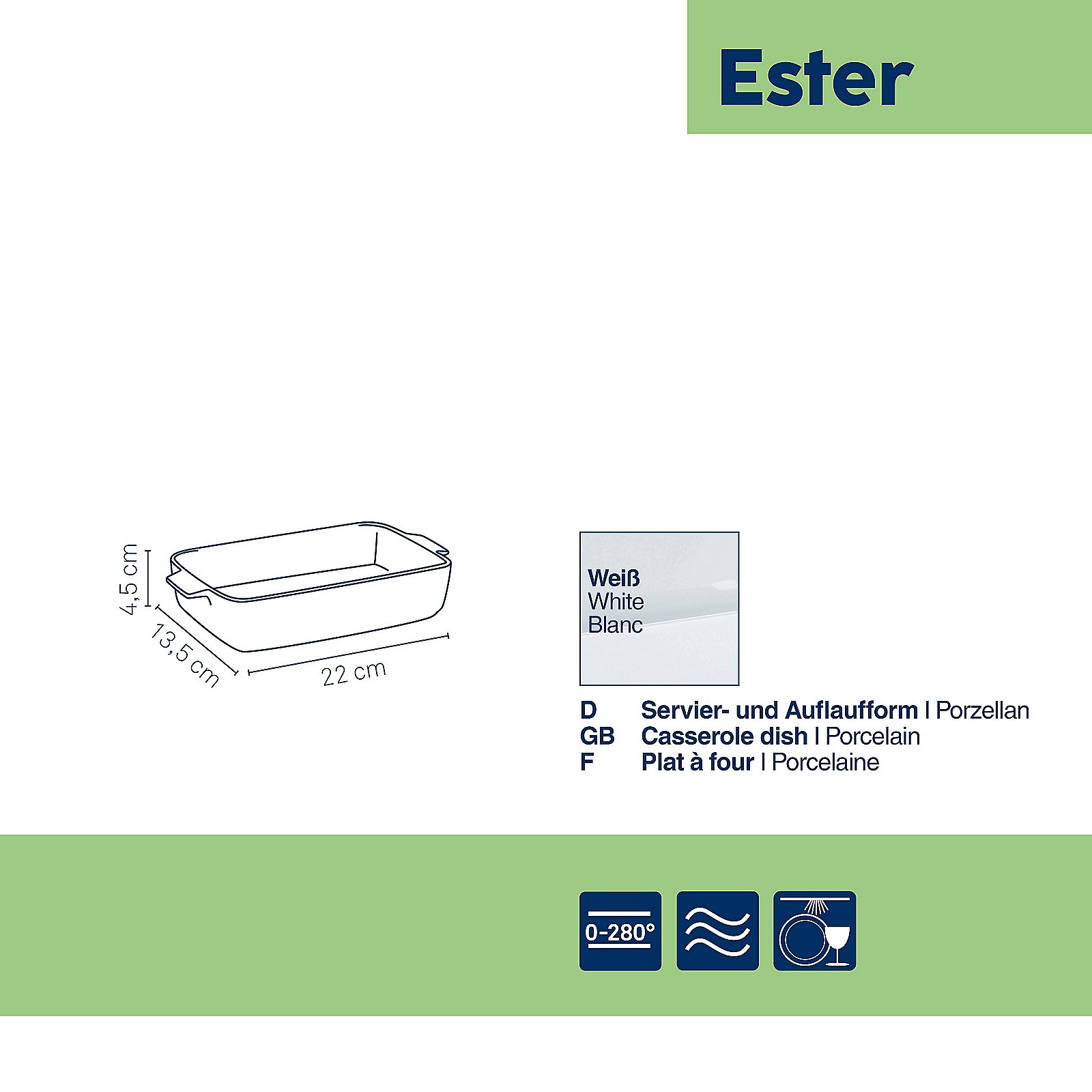 Kela Servier-und Auflaufform Ester ESTER in Weiß, Wanne, Baden, Badewanne, Person