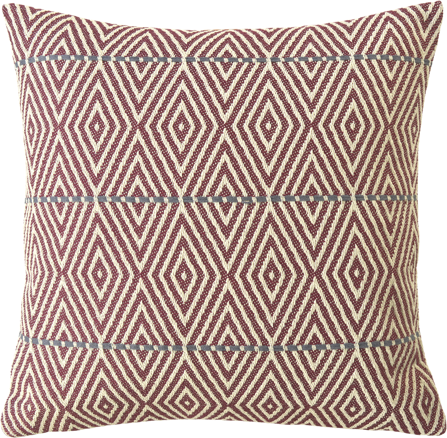 Sander Kissenhülle RIALTO ca. 40x40cm in Farbe berry, kissen, kissenbezug, geometrisch, Diamond-Muster, Stoffkissen