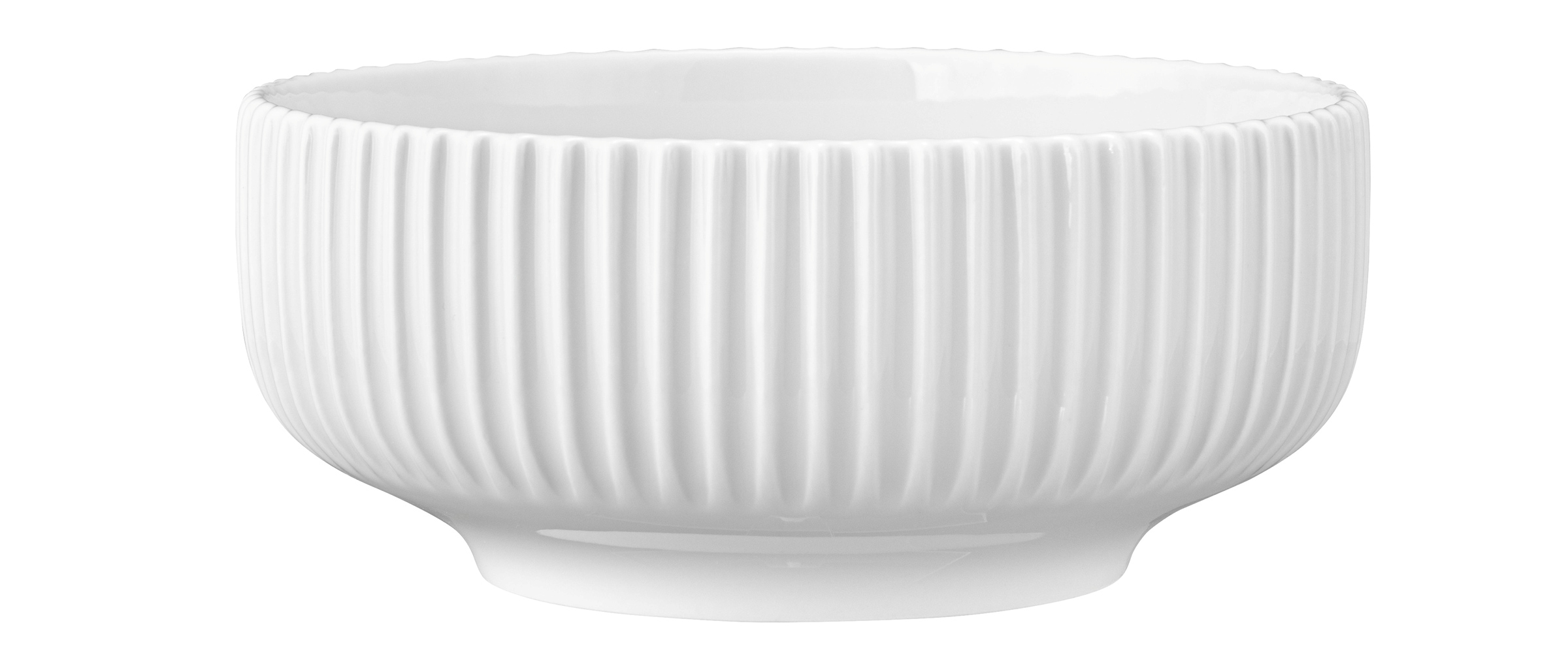 Seltmann Weiden Müslischale 15cm Sento Wave 3 , Schüssel, Teller, Porzellan, gerippt, weiß