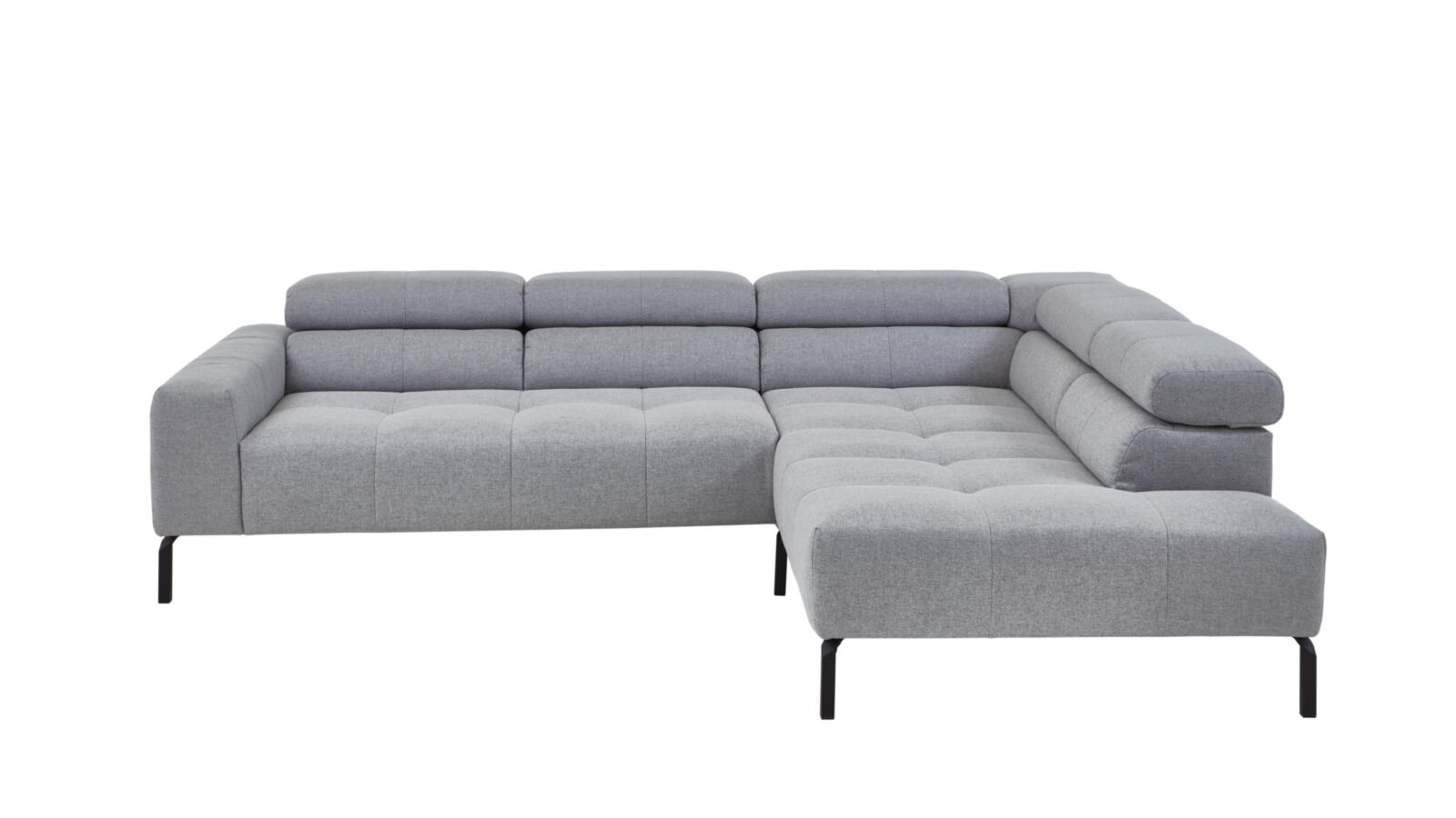 Candy Polsterecke SK-745 CLEVELAND MOVE ca. 279x224cm in Stoff Mono light grey, Moebel, Couch