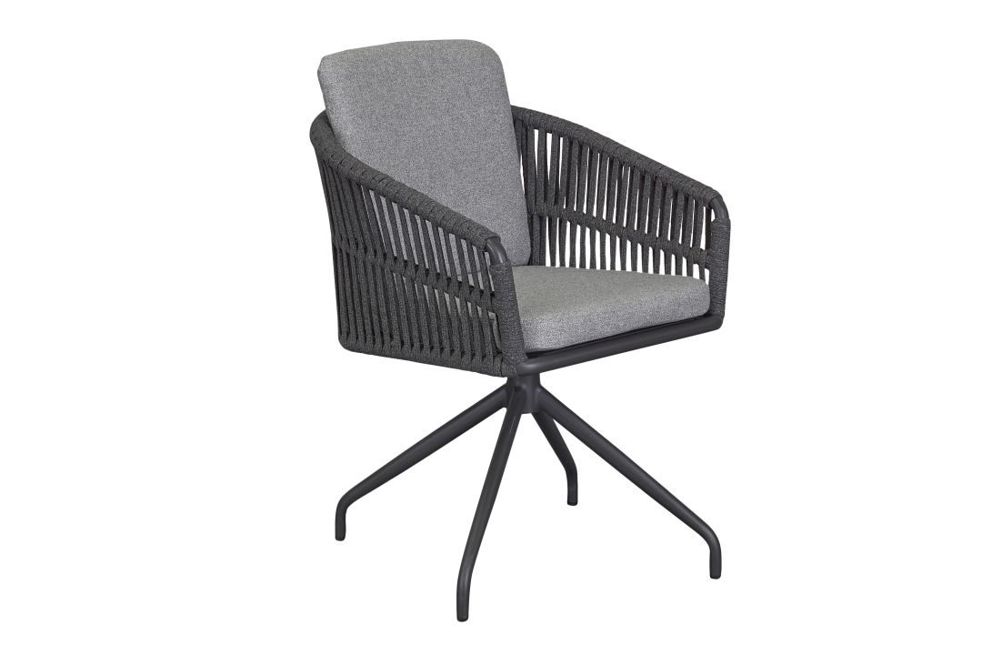 L.C. Wholesaler Drehstuhl GENUA in Farbe Rope anthrazit L.C. Wholesaler Drehstuhl GENUA in Farbe Rope anthrazit