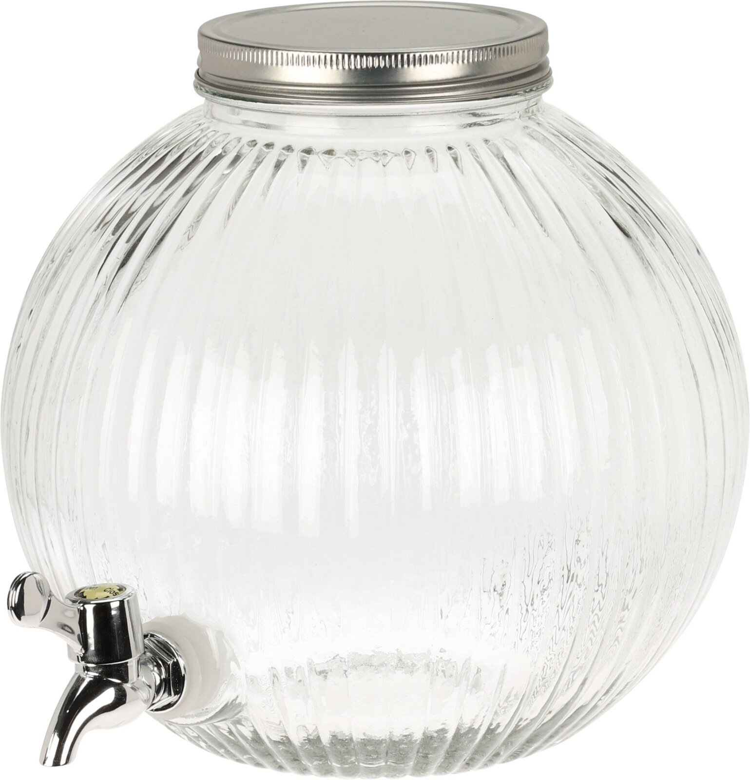 Getränkespender Glas 5500 ml in , Glasballon, Wasseraufbewahrung, Glaskrug, Auslaufhahn, Kleiner Trinkbehälter