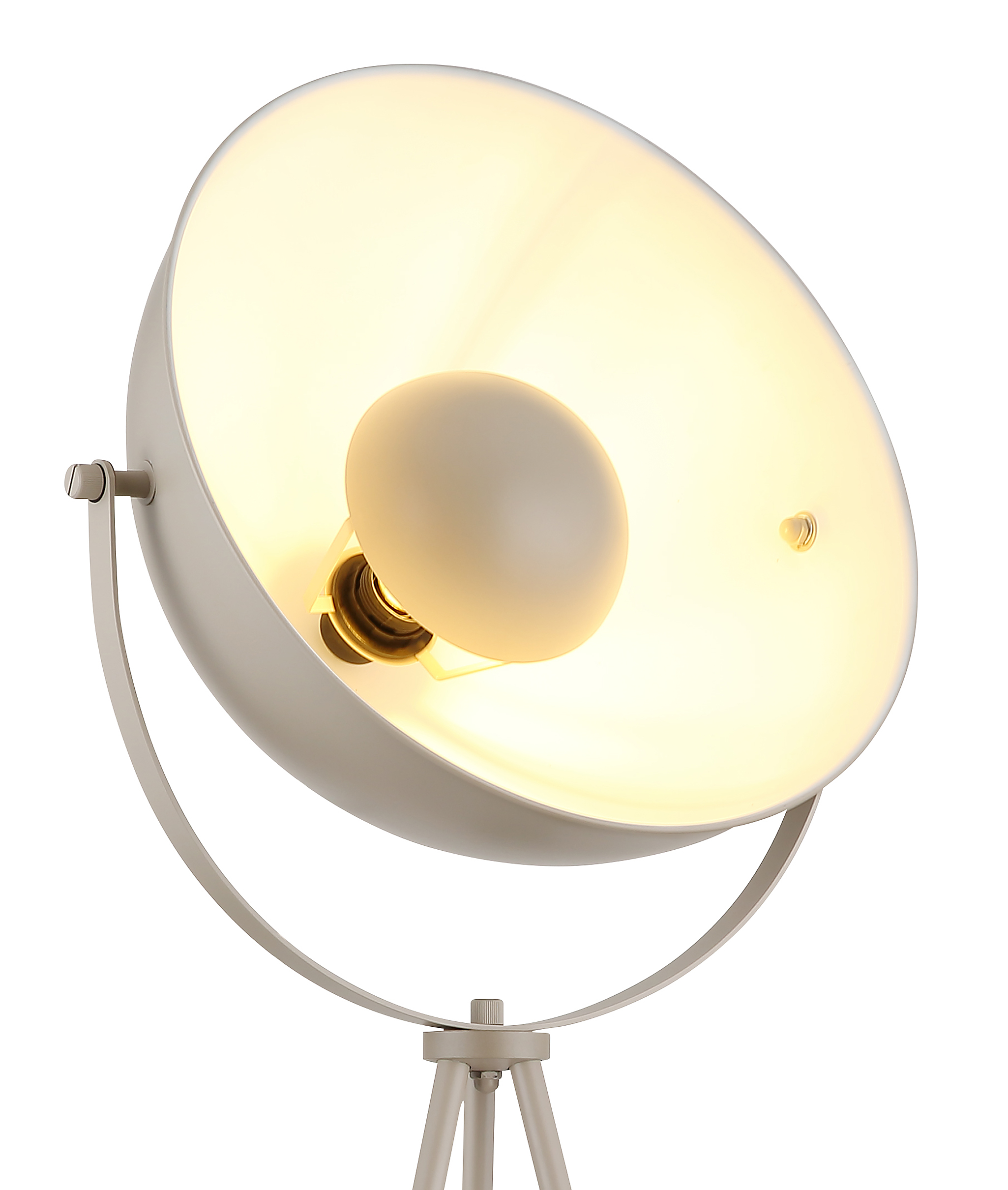 Stehleuchte in Fb. Sandfarben, stehleuchte, lampe, lampenstand, metall, beige