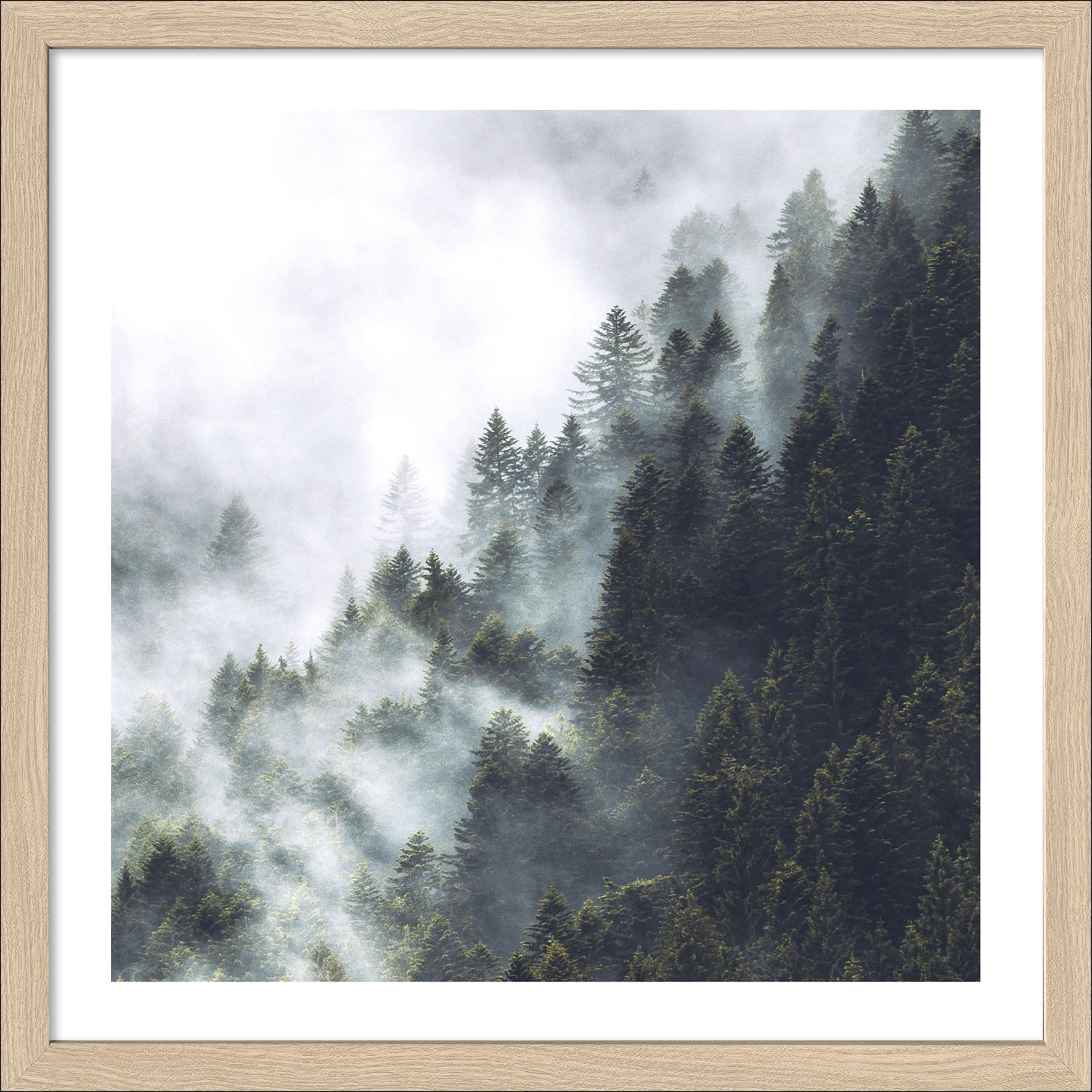 ProArt Framed-Art Slim Scandic 33x33cm Foggy Trees
