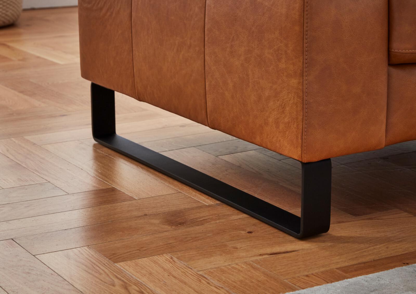 Sofa 2,5-sitzig COAST PREMIUM in Leder Vicenza cognac
