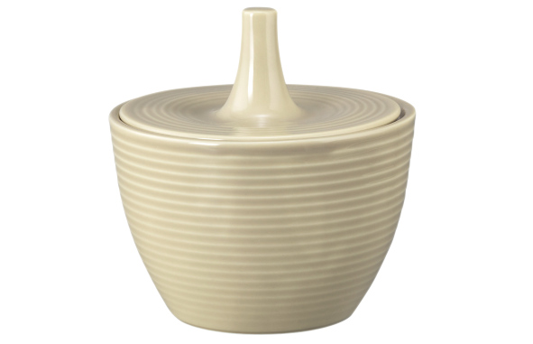 Seltmann Weiden Zuckerdose 0,27 l mit Relief Beat 3 Sandbeige 