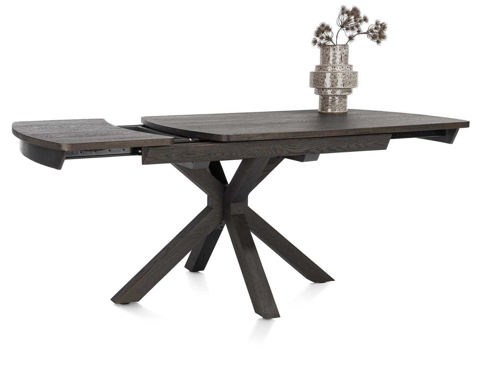 Henders & Hazel Ausziehtisch NYON ca. B100 H77 T140 cm in Eiche furniert Basalt