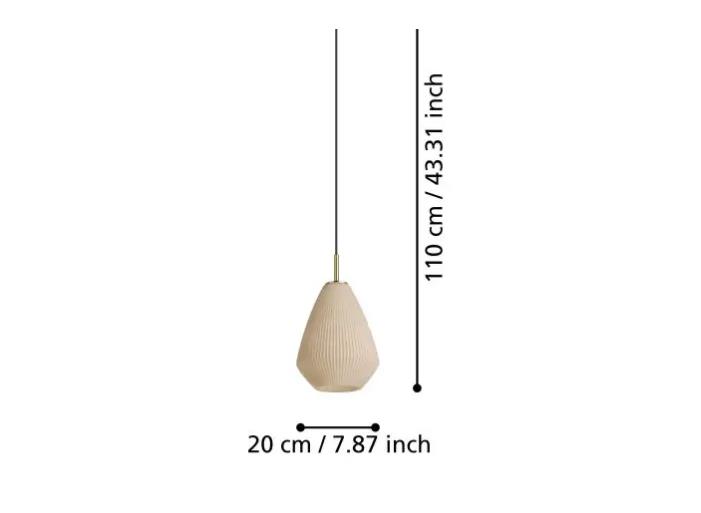 Eglo Leuchten Pendelleuchte CAPRAROLA in Stahl messing gebürstet Eglo Leuchten Pendelleuchte CAPRAROLA in Stahl messing gebürstet, Lampe