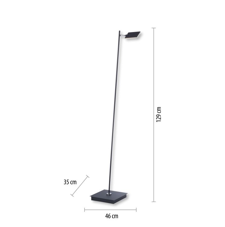 Paul Neuhaus LED-Stehleuchte Pure-Mira in Schwarz