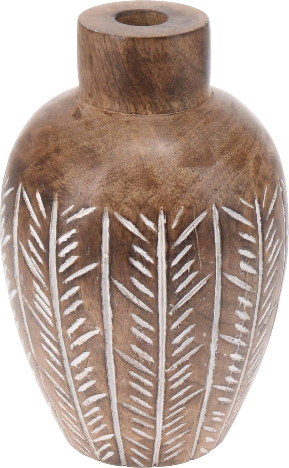 Vase 18 cm Holz braun in Vase 18 cm Holz braun in , Töpferei, Krug, Vase, Urne, Granate