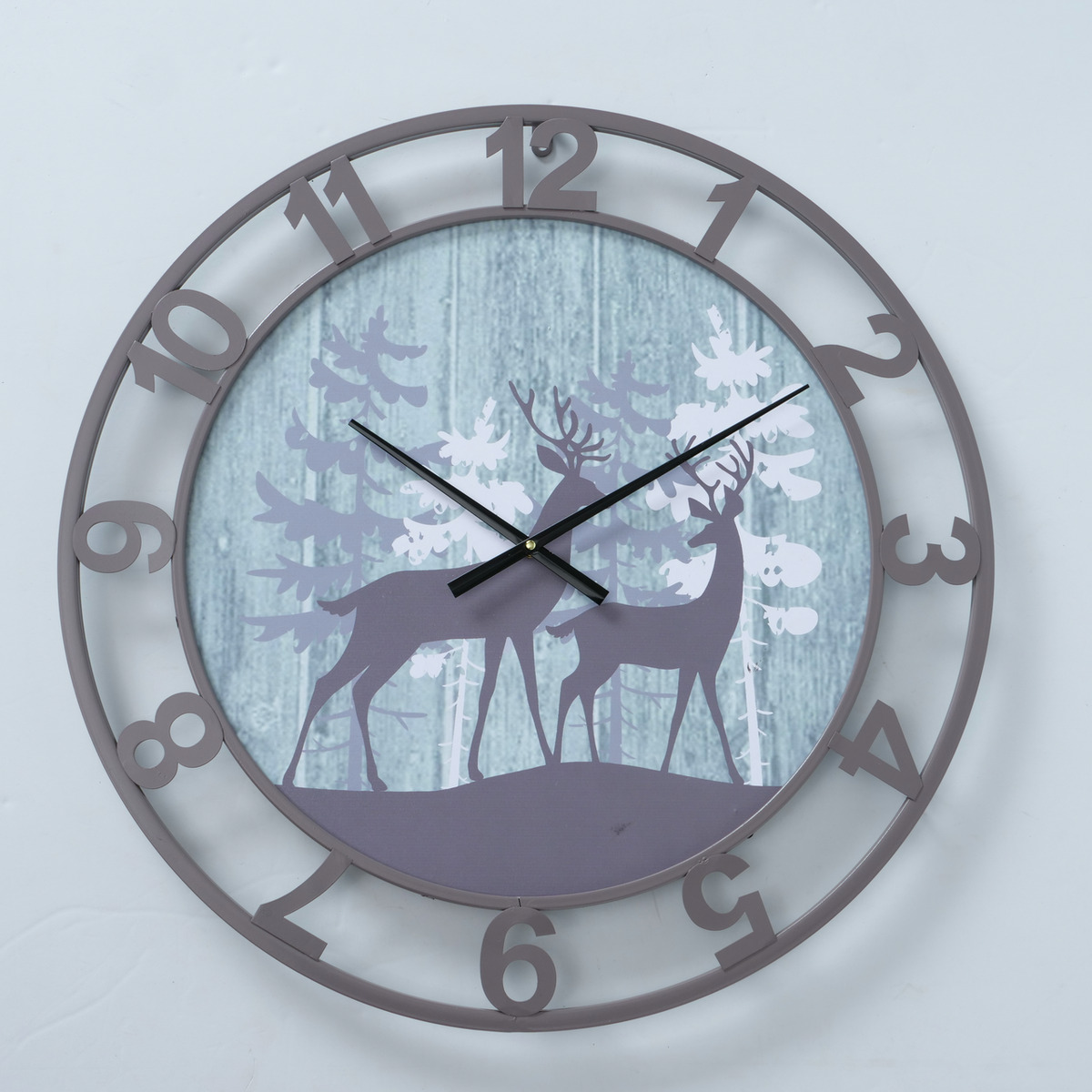 Boltze Wanduhr Ewald ca. 70cm in grau, Uhr, Wanduhr, Analoge Uhr