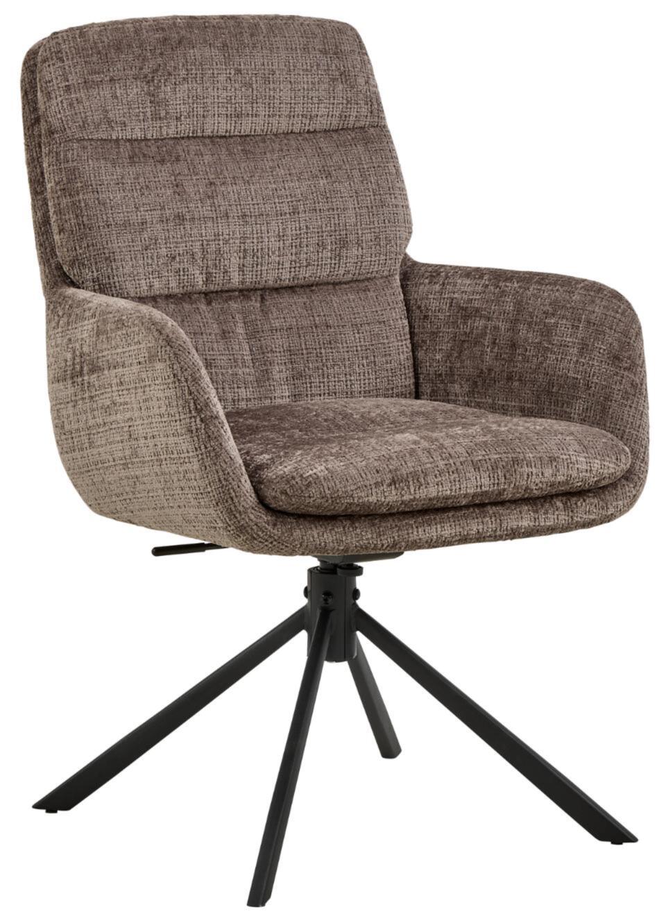 Esszimmerstuhl EDGAR in Stoff Juto dusty brown 24, Sessel, Schreibtischstuhl, Schaumstoffpolster, Musterstoff, Verstellbar