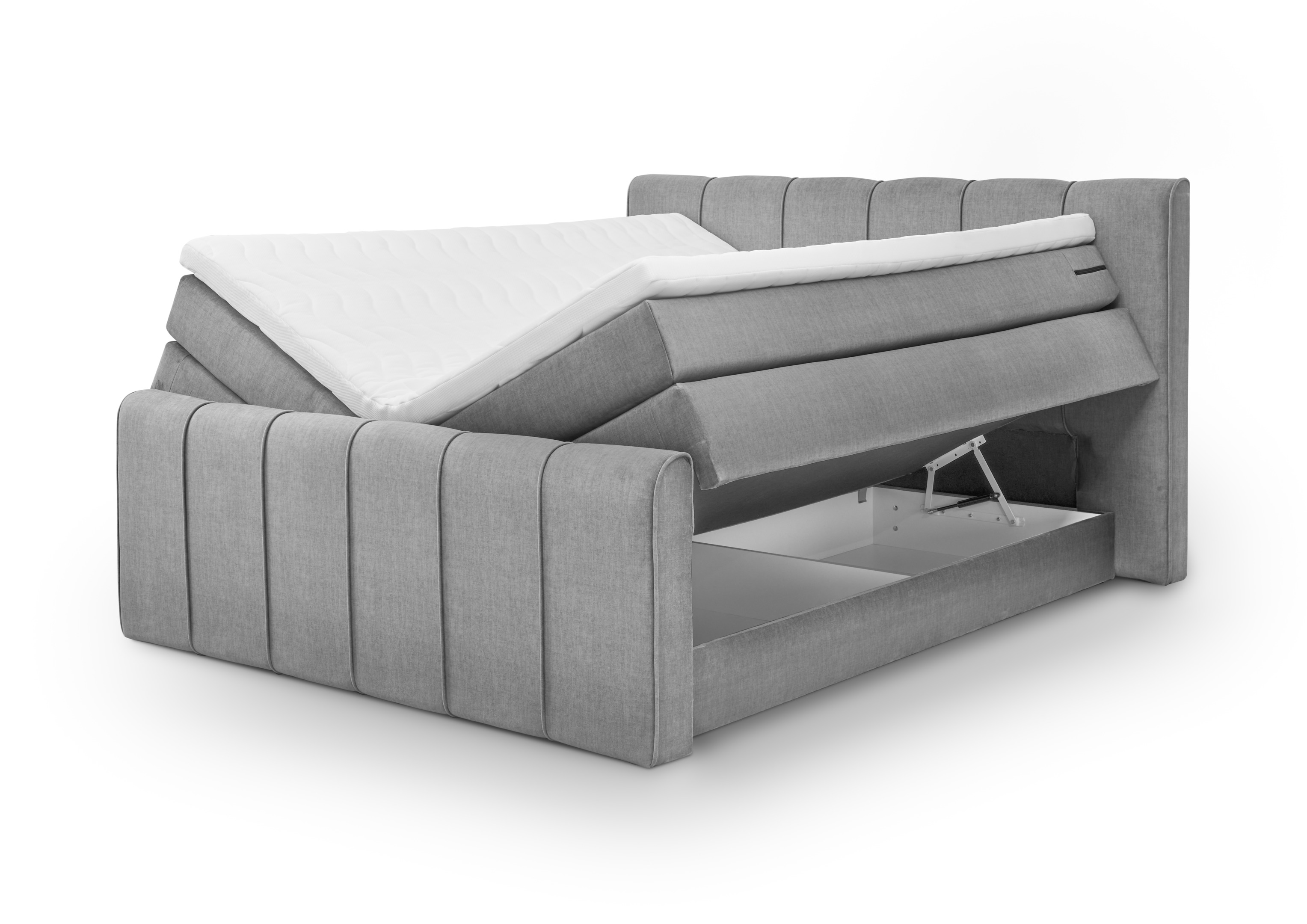 Set One by Musterring Boxspringbett Fairfield ca. 180x200cm Grau Set One by Musterring Boxspringbett FAIRFIELD ca. 180x200cm in Stoff Vogue grey