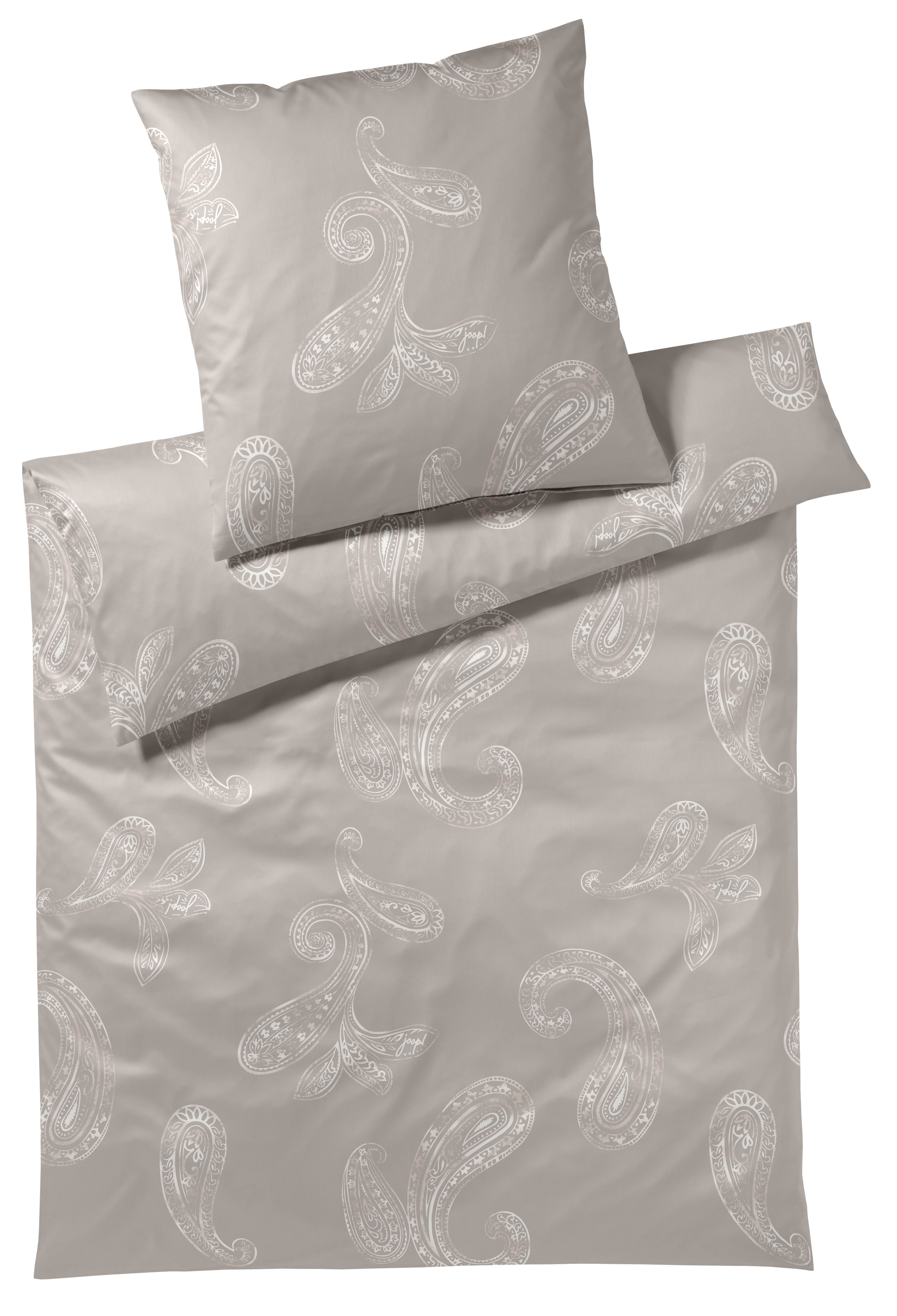 Elegante Bettwäsche Joop! 135x200 cm PAISLEY 135x200 cm in Paisley grau, Kissen, Dekoration für Zuhause, Muster