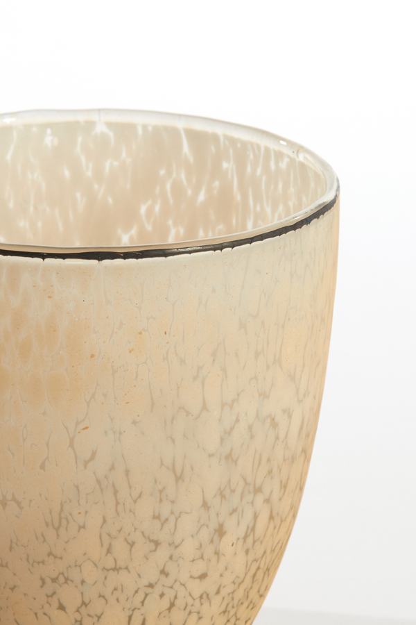 Teelicht JADIDA in Glas creme