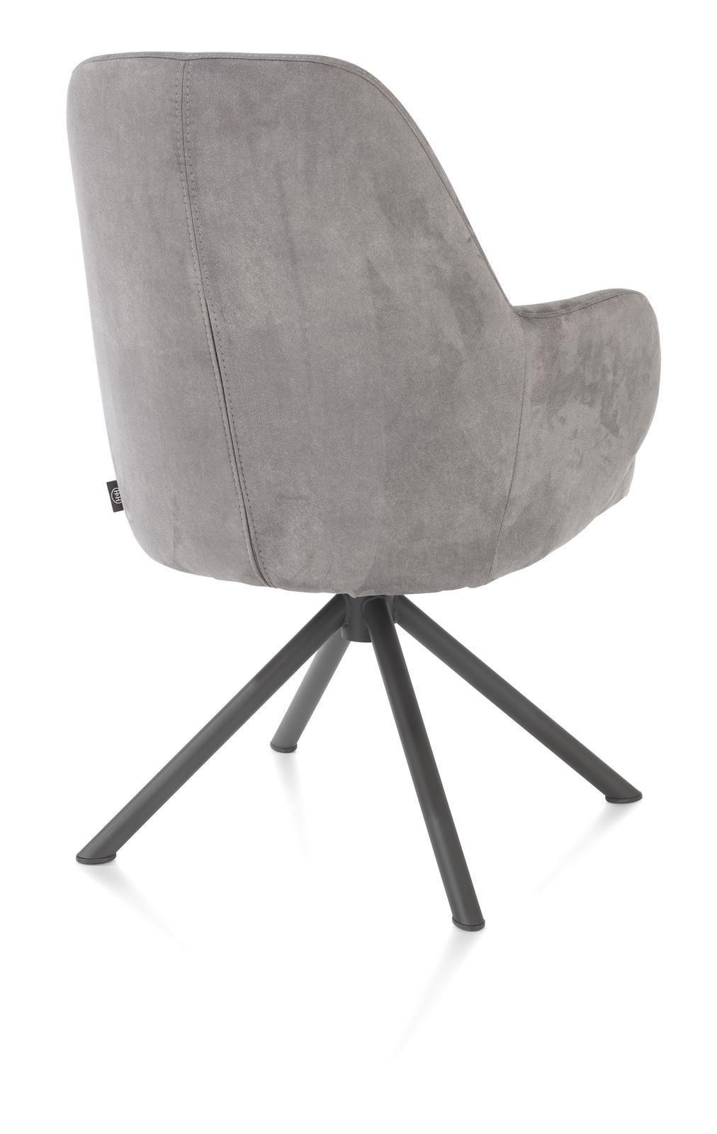 Henders & Hazel Armlehnstuhl Melle Grau Henders & Hazel Armlehnstuhl MELLE ca. B58 H93 T67 cm in Stoff Calabria charcoal