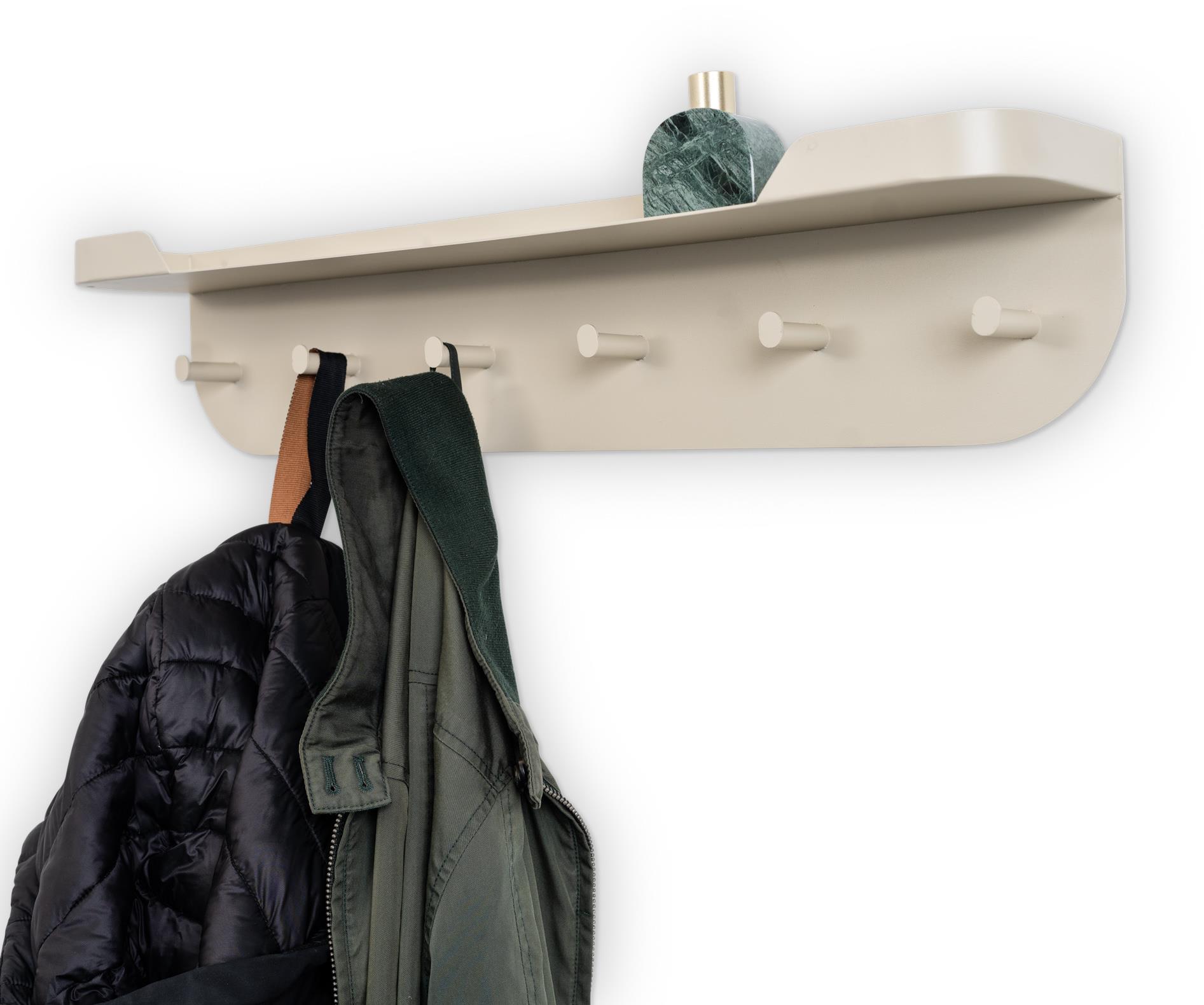 Wandgarderobe JIL in Grau M2 Kollektion Wandgarderobe JIL ca. B70 H15 T12 cm in Metall anthrazit