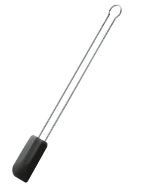 Rösle Teigschaber schwarz 26cm, Küchengartikel, Backform, Schuhspatel, Silber, Kochutensil