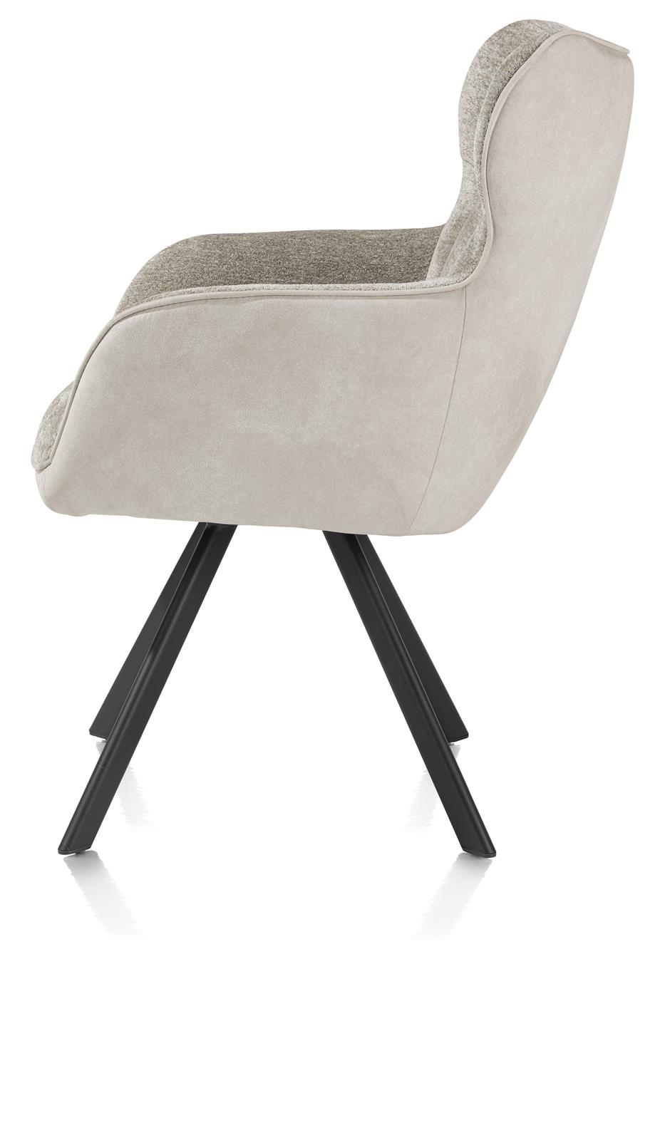 Habufa Armstuhl JOAH ca. B63 H91 T69 cm in Stoff Calabria champagne
