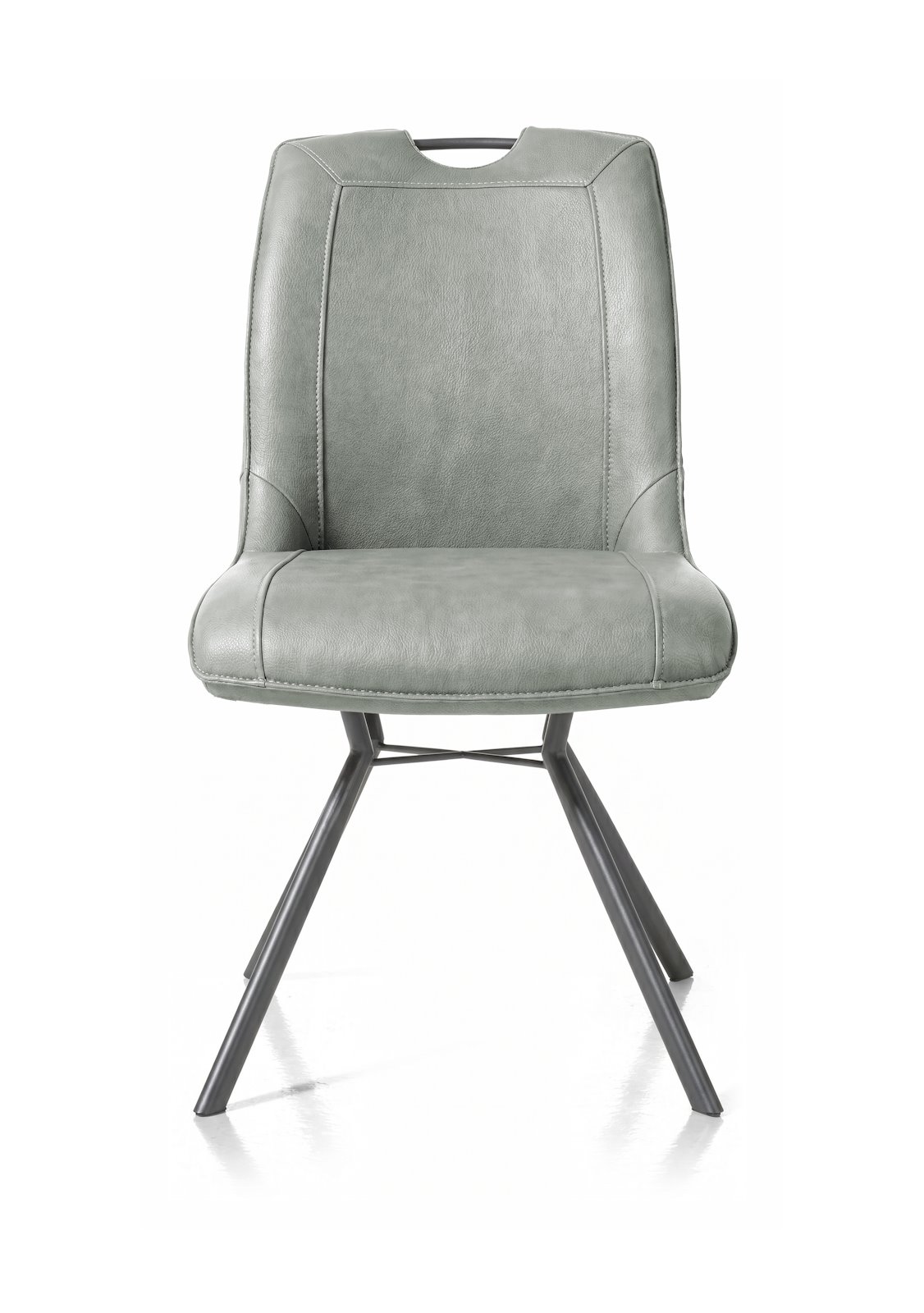 Henders & Hazel Stuhl MICHIEL 59585-GRN, Stuhl, Sessel, Ledersessel, Grau, Metalgestell