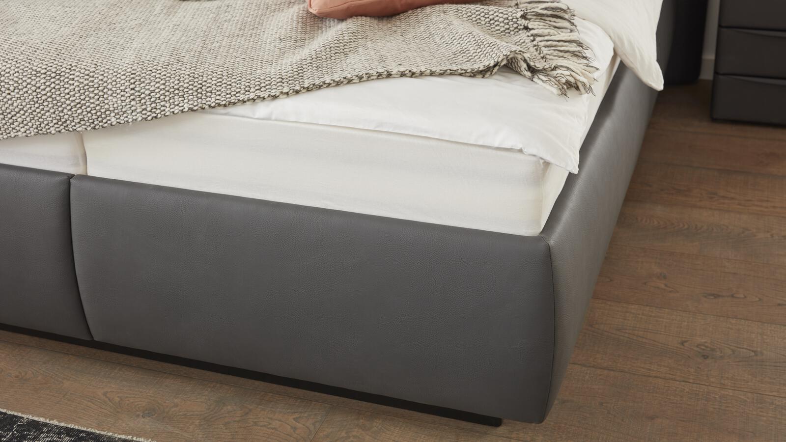 Comfortmaster Polsterbett OC-PB21005 ca. 180 x 200 cm in Stoff Santiago grau