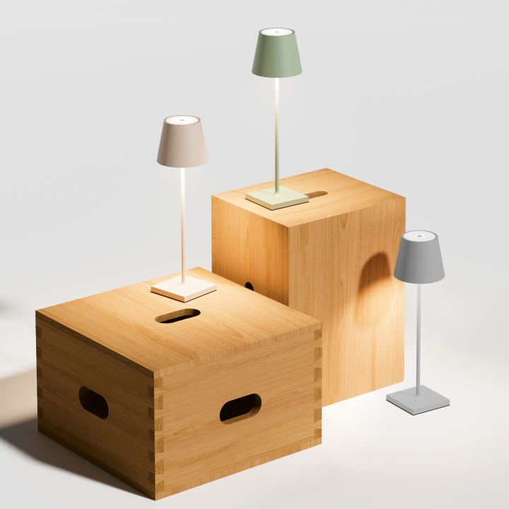 Sigor LED-Akku-Tischleuchte Nuindie in Farbe dünenbeige, dimmbar