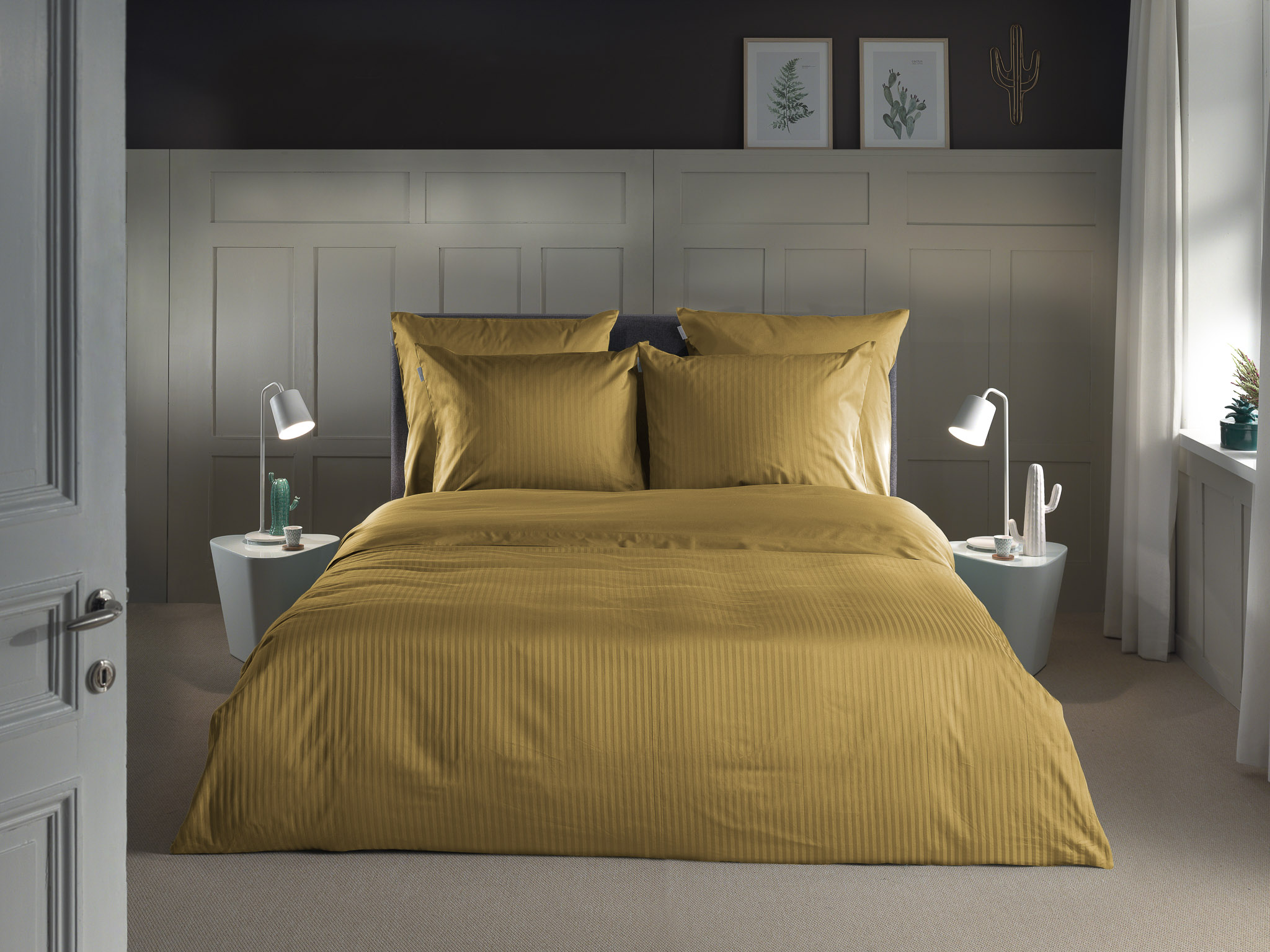 Heckettlane Bettwäsche ca. 200x200cm in Farbe Amber-Gold