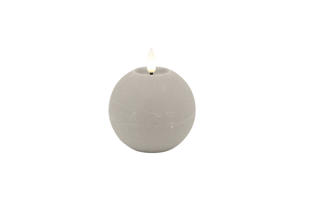 L.C. Wholesaler LED-Kugelkerze BASIC ca. Ø 8, H 7cm in sand rustic, 8x7cm