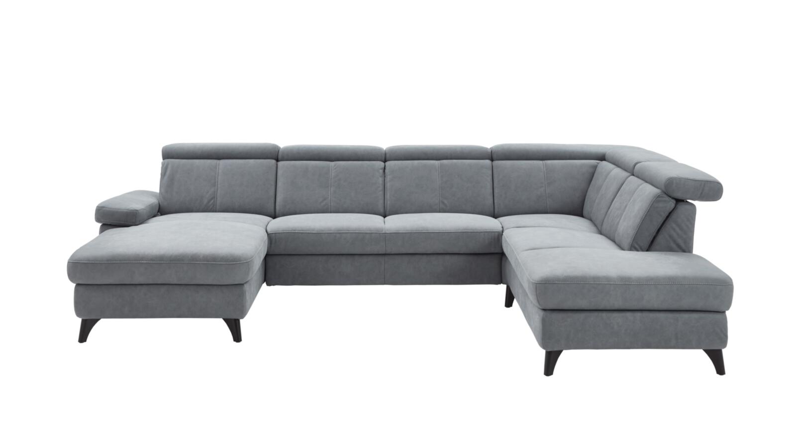 Polstergruppe RELAXA 10.0 PSG ca 319x228 cm in Stoff Bulus blau/grau, Couch, Mobiliar